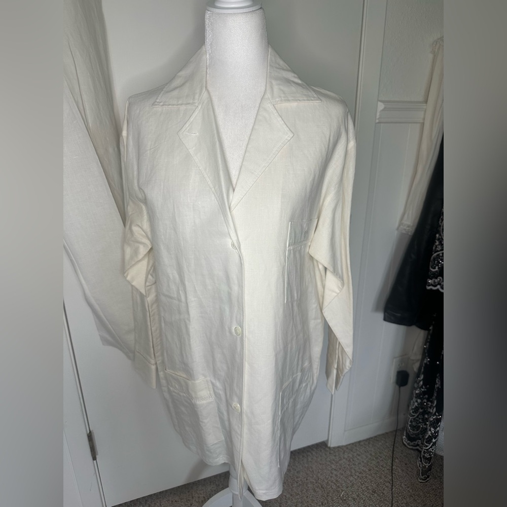 Victoria's Secret Vintage Gold label white Cotton-Linen Blend Set size M - Picture 2 of 10